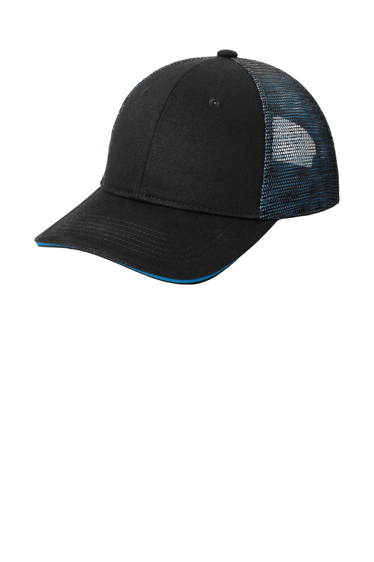 Port Authority Double Mesh Snapback Sandwich Bill Cap