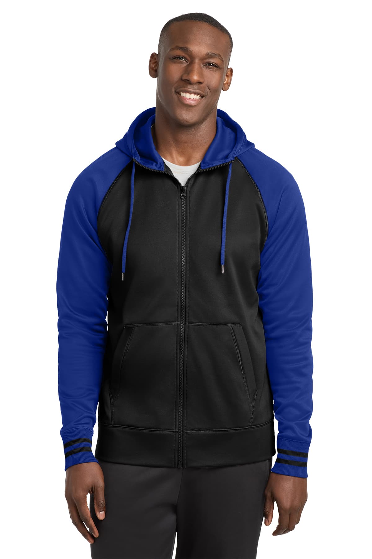 Sport-Tek Sport-Wick Varsity Fleece Full-Zip Hooded Jacket