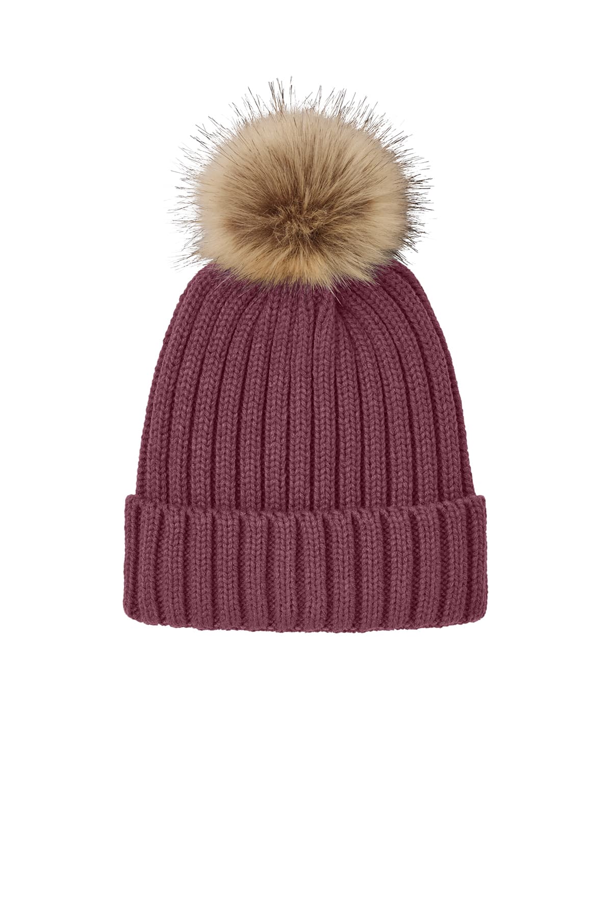 Port Authority Faux Fur Pom Beanie