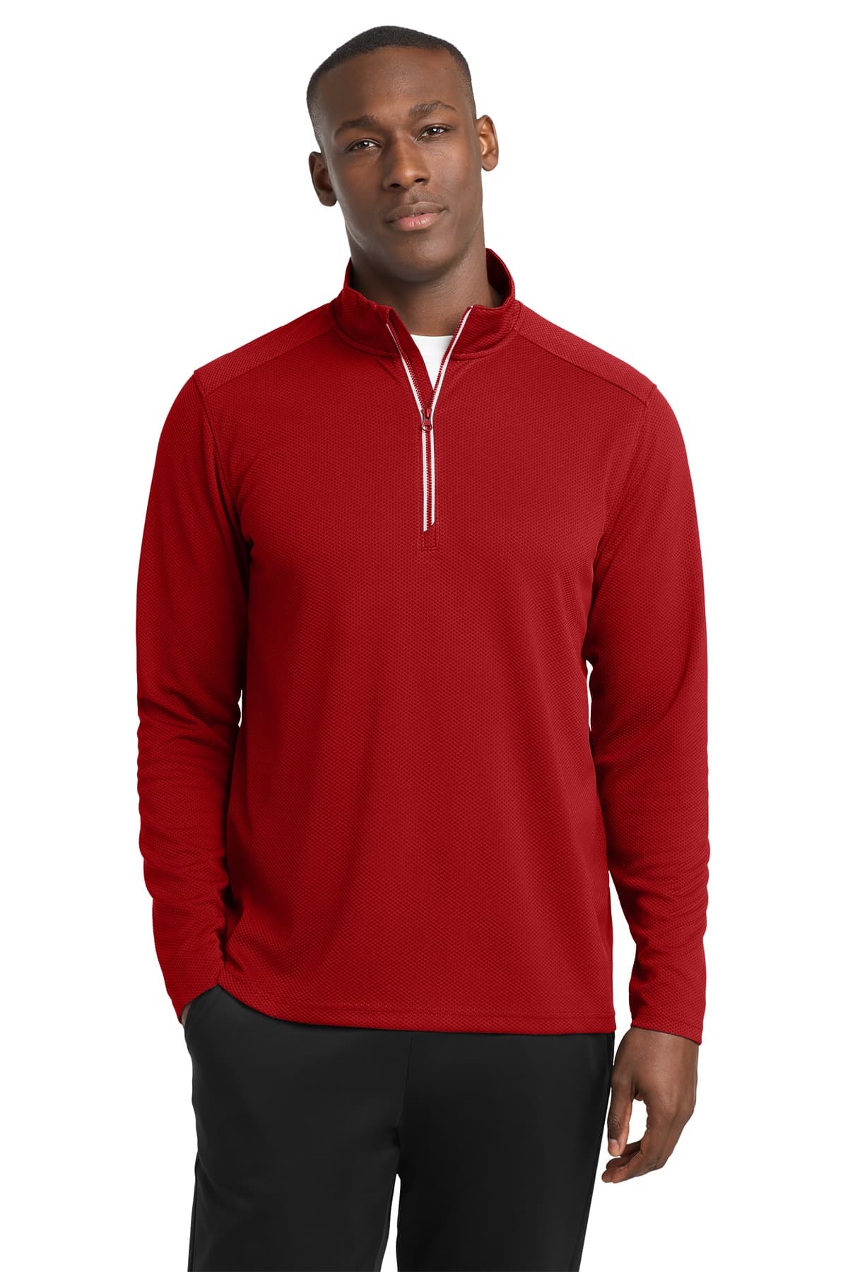 Sport-Tek Sport-Wick Textured 1/4-Zip Pullover