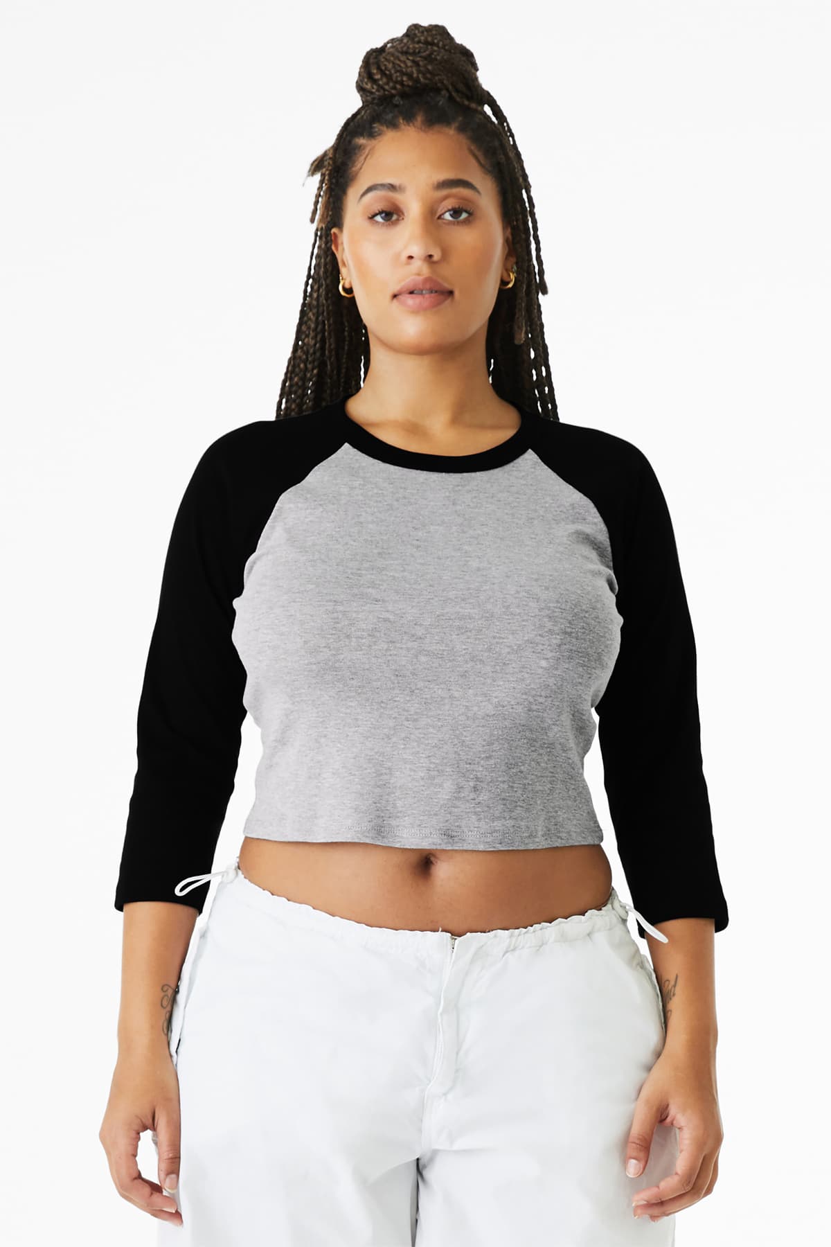 BELLA+CANVAS Women’s Micro Rib 3/4 Raglan Baby Tee