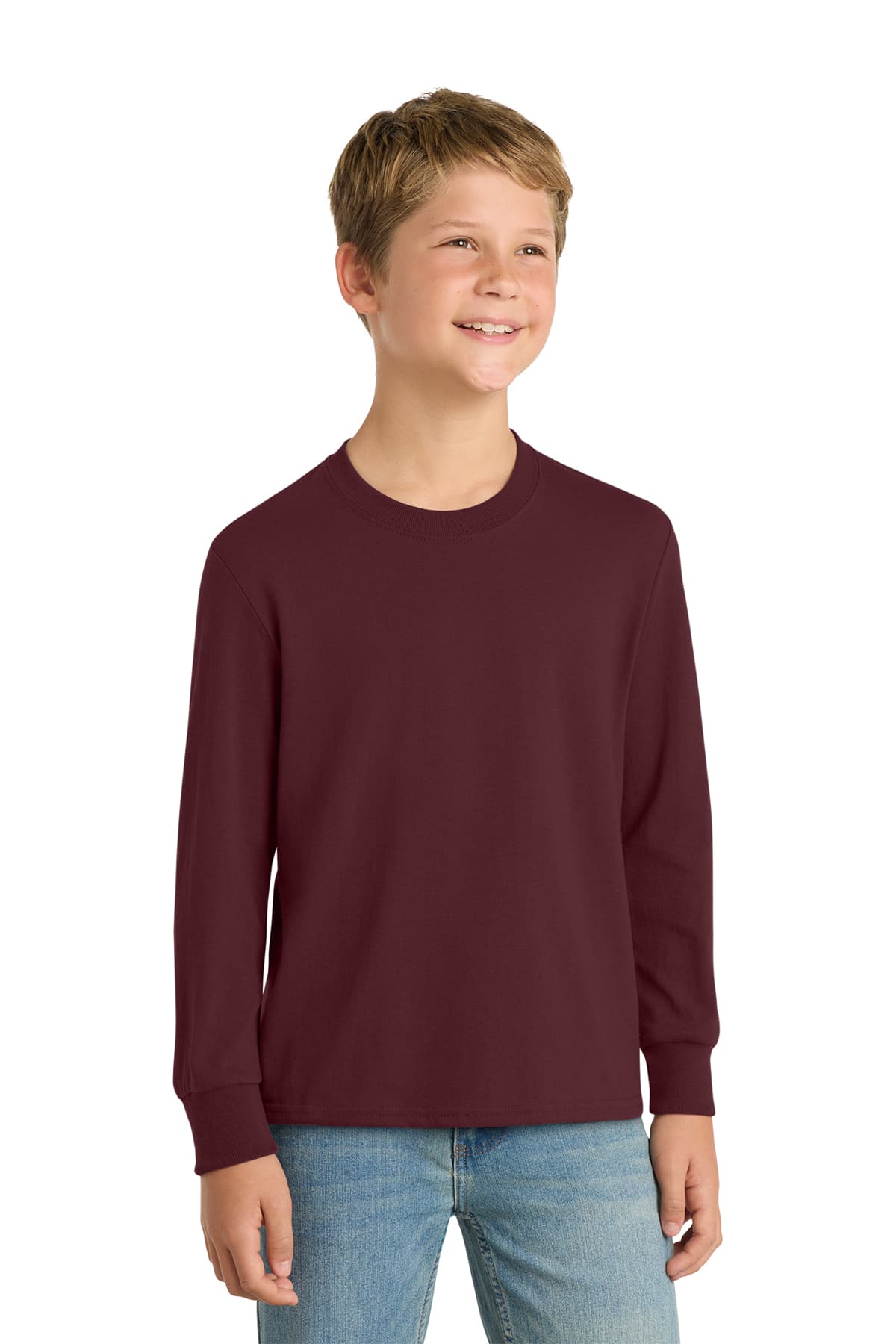 Port & Co Youth Long Sleeve Core Cotton Tee