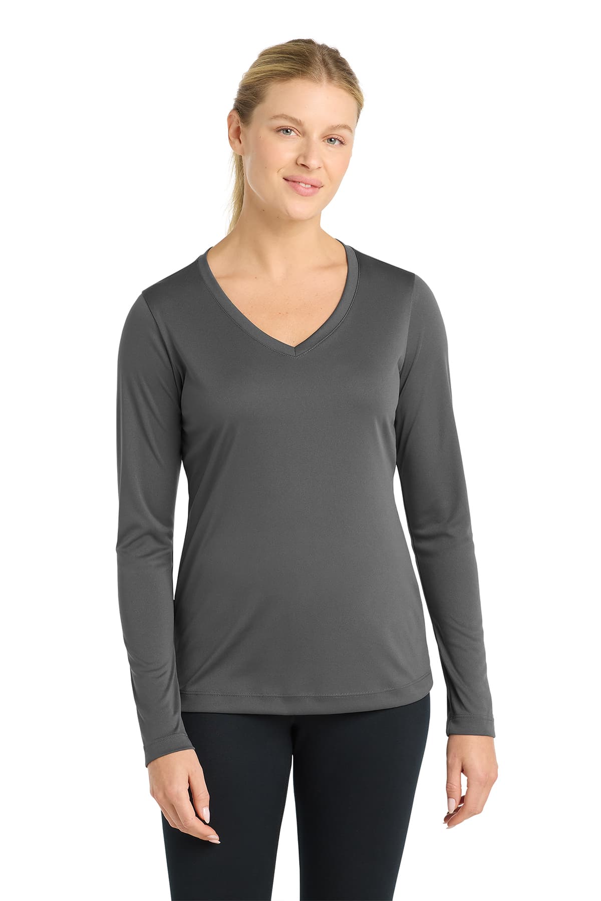 Sport-Tek Women's Long Sleeve PosiCharge Competitor V-Neck Tee
