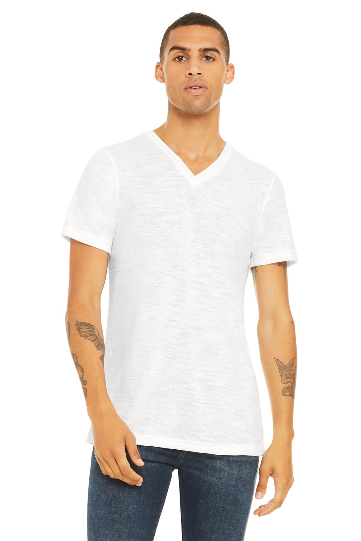 BELLA+CANVAS Unisex Textured Jersey V-Neck Tee