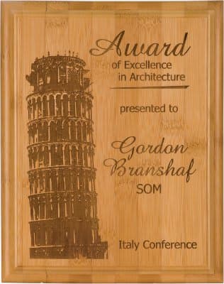 10 1/2" x 13" Genuine Bamboo Plaque