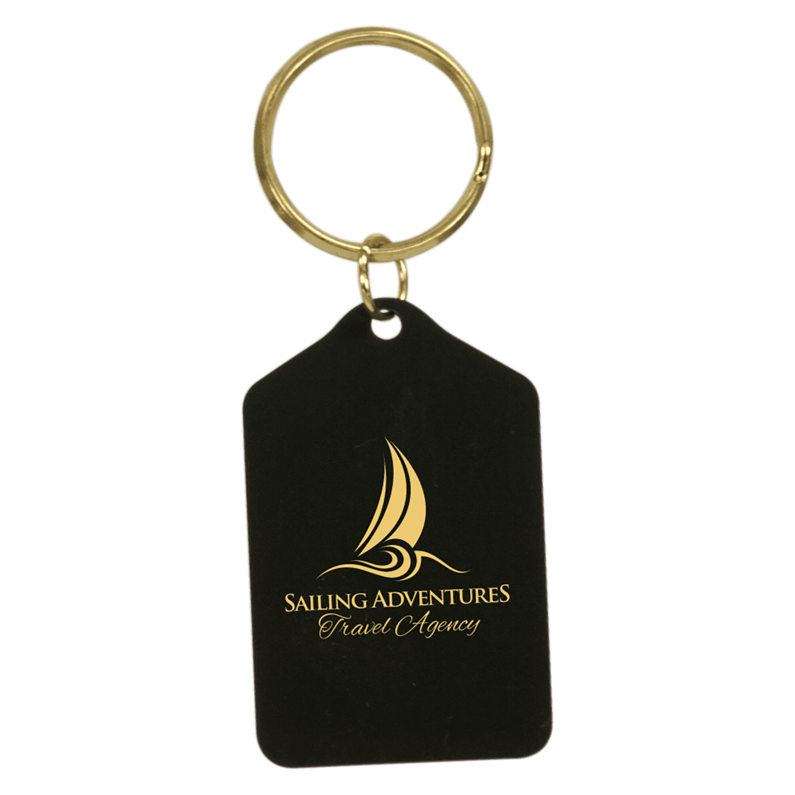 Black Brass Tablet Keychain