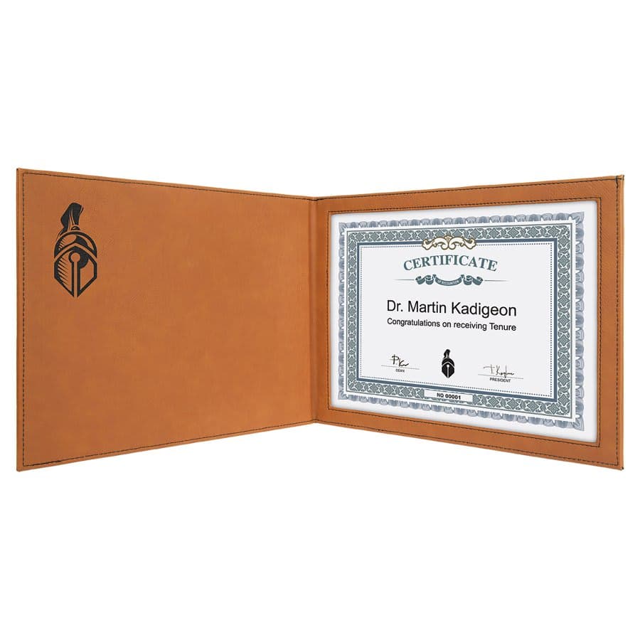 Rawhide Leatherette Certificate Holders