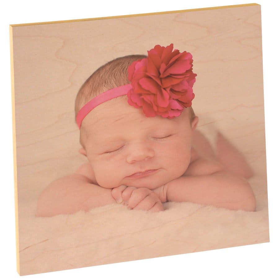 Matte Maple Finish ChromaLuxe Photo Panel with Keyholes and Kickstand