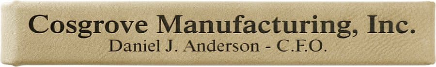 Light Brown Leatherette Single Pen Case