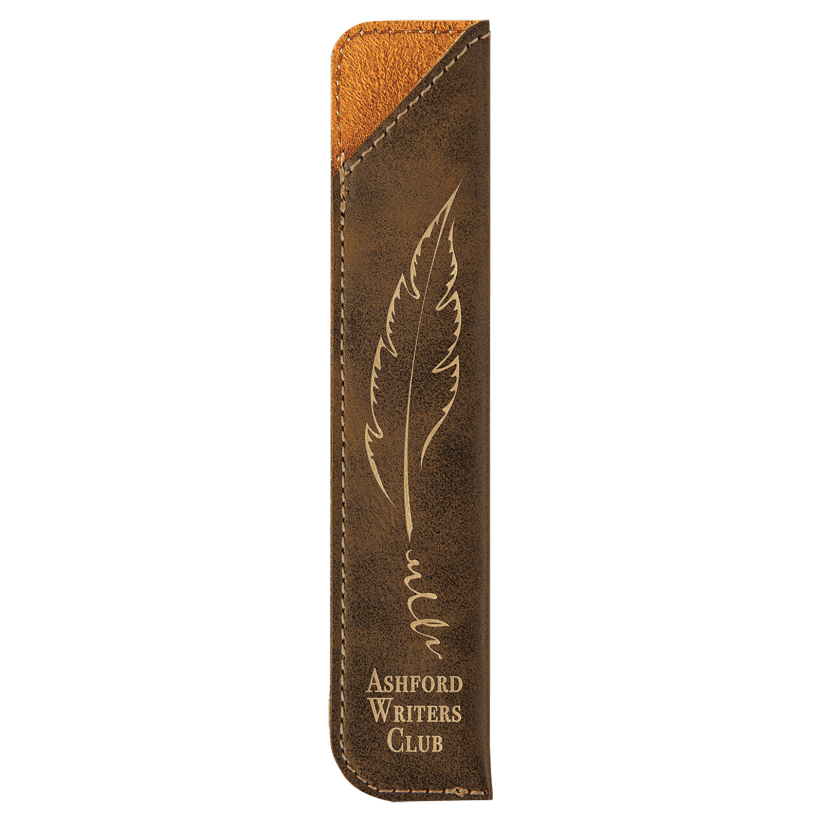 Rustic/Gold Leatherette Pen Sleeve