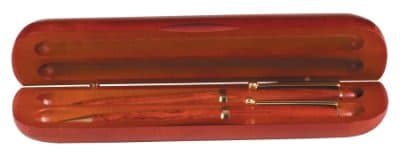 Rosewood Finish Double Pen & Pencil Case