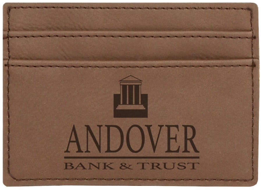 Dark Brown Leatherette Wallet Clip