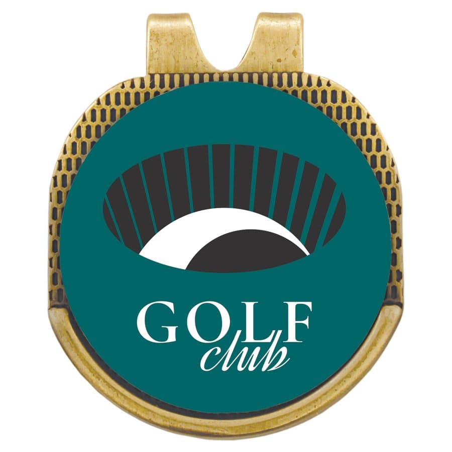 Antique Gold Hat Clip with Ball Marker