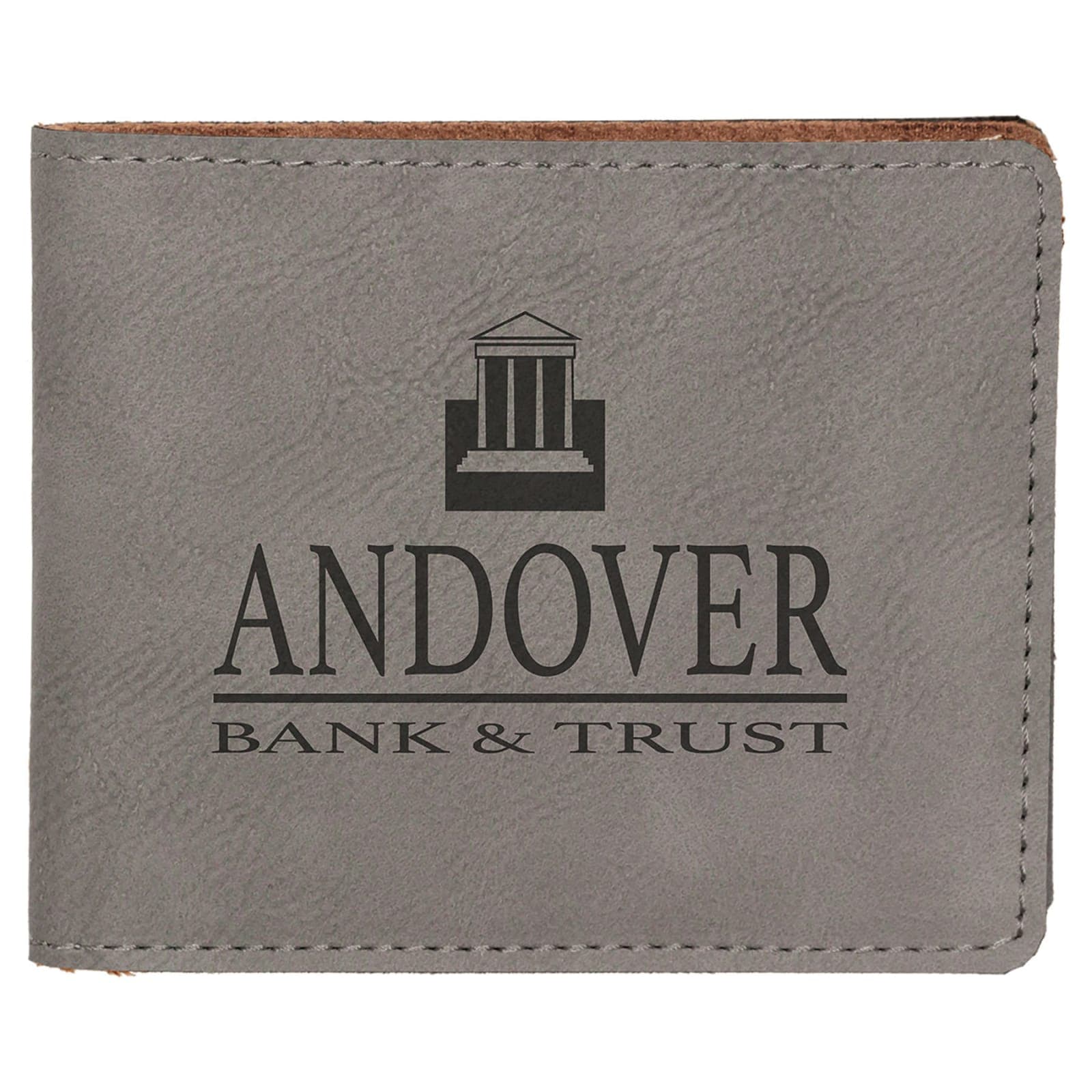 Gray Leatherette Bifold Wallet