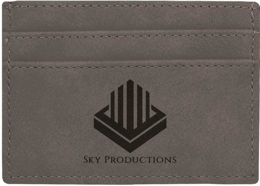 Gray Leatherette Money Clip