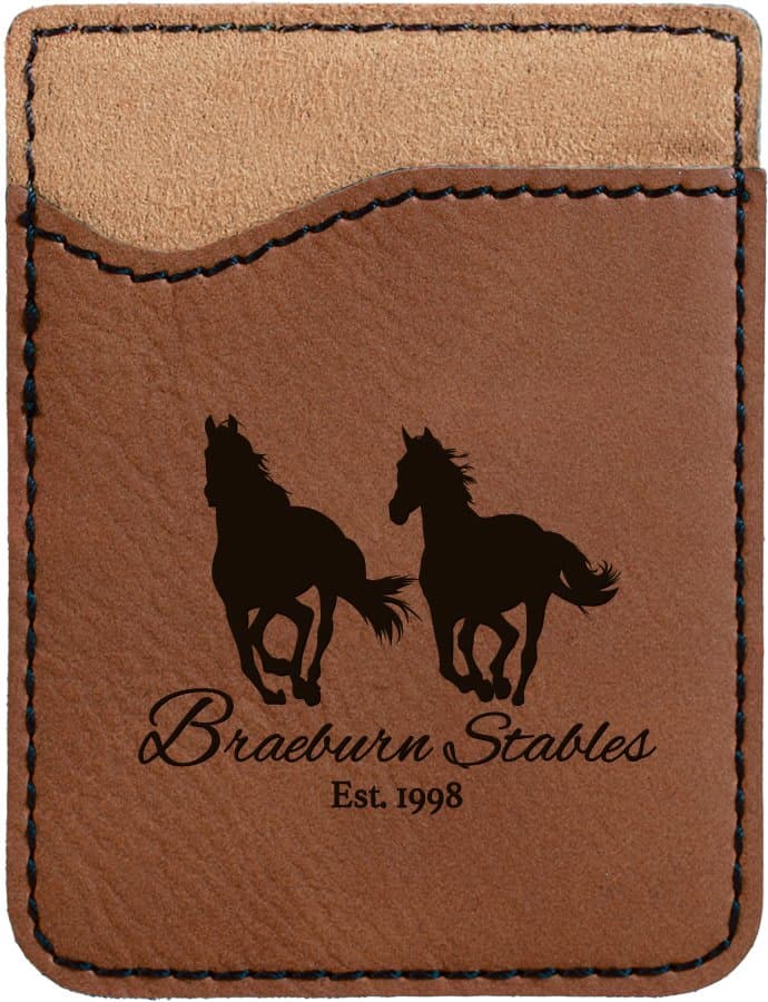 Dark Brown Leatherette Phone Wallet