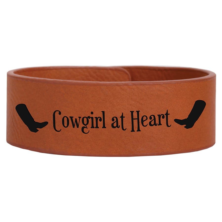 Rawhide Leatherette Cuff Bracelet