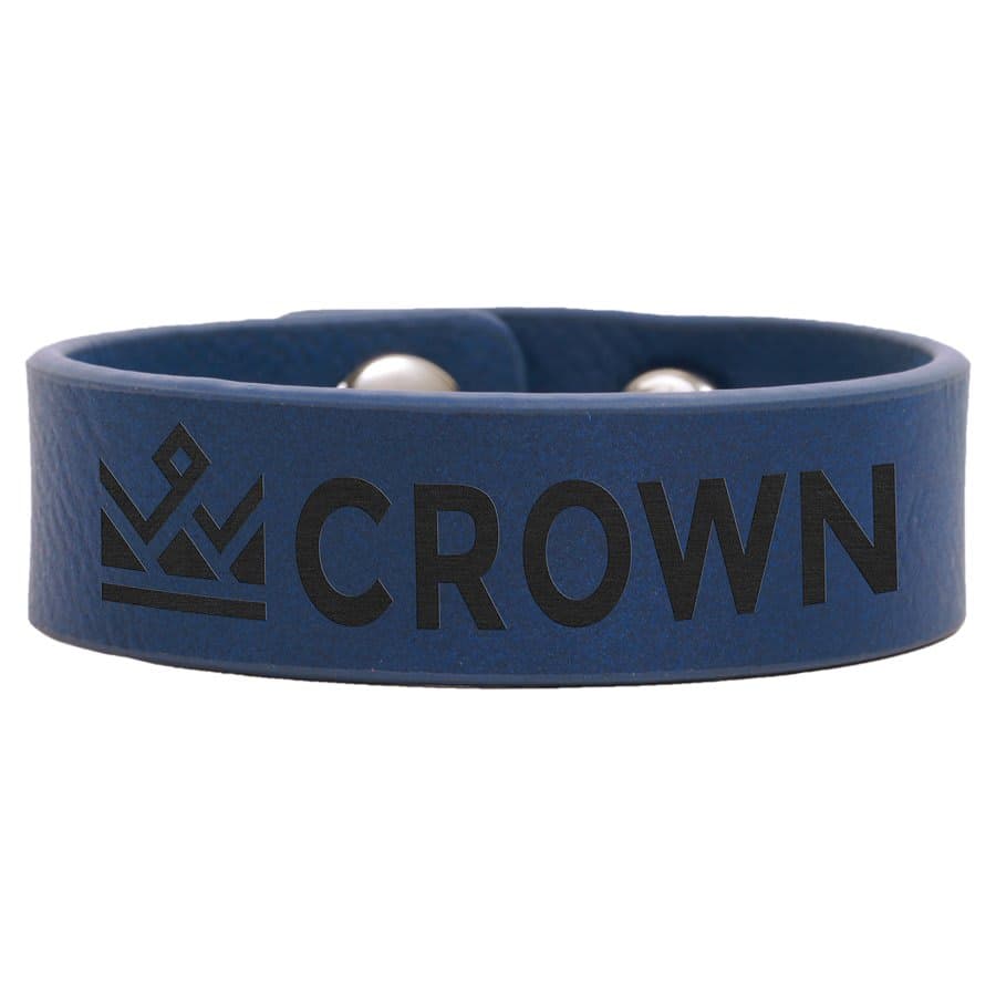 Blue Leatherette Youth Cuff Bracelet