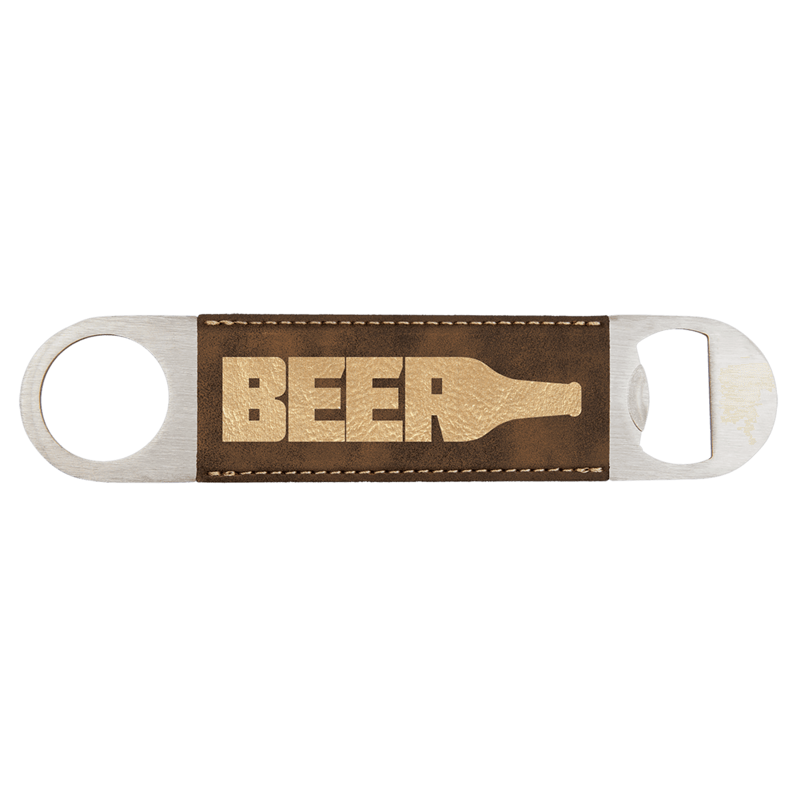 Rustic/Gold Leatherette Bottle Opener