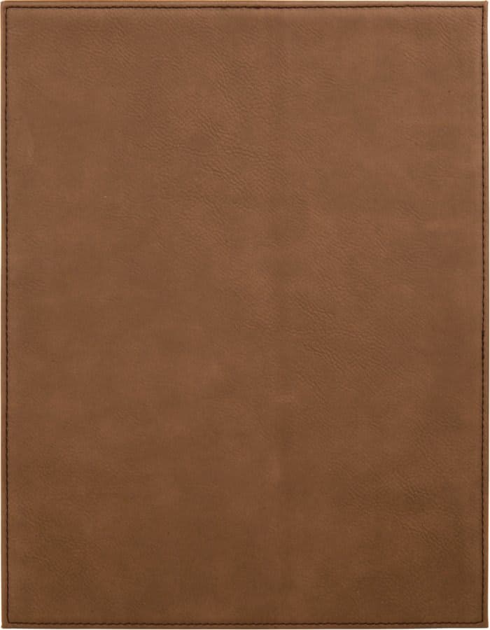 Dark Brown 8" x 10" Laserable Leatherette Plaque