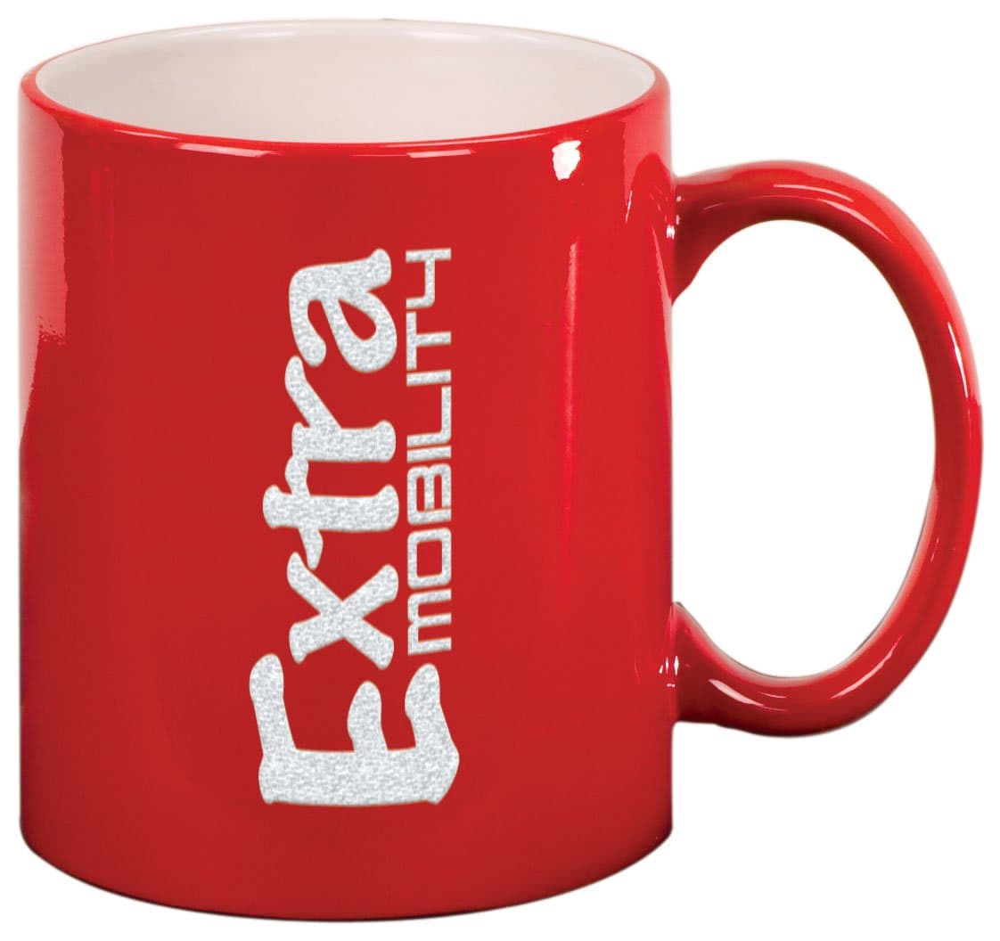 11 oz. Red Round Ceramic Mug