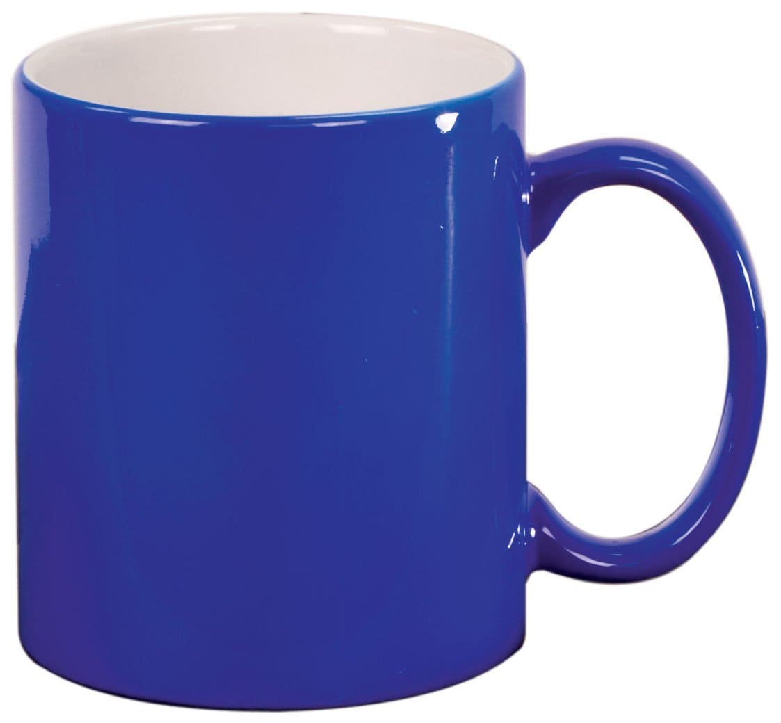 11 oz. Blue Round Ceramic Mug