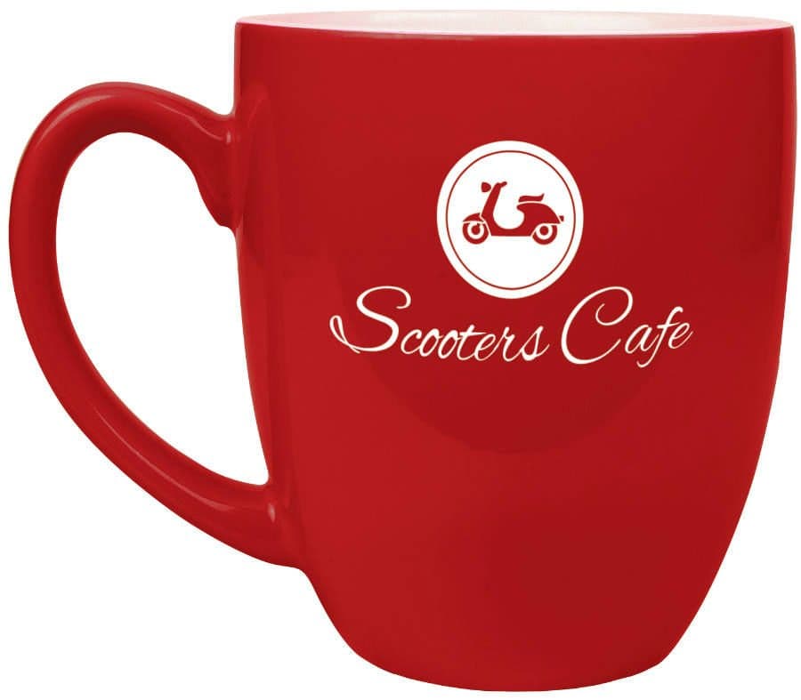 16 oz. Red Ceramic Bistro Mug