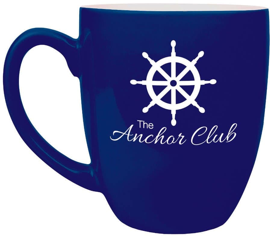 16 oz. Blue Ceramic Bistro Mug