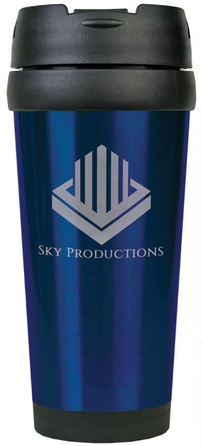 16 oz. Gloss Blue Travel Mug