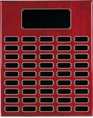 Rosewood Piano Finish Perpetual Plaque with 45 Plates