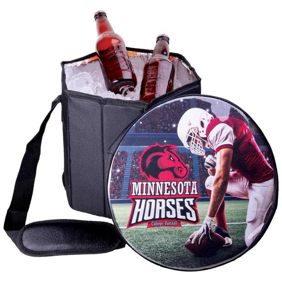 Insulated Collapsible Cooler with Adjustable Shoulder Strap