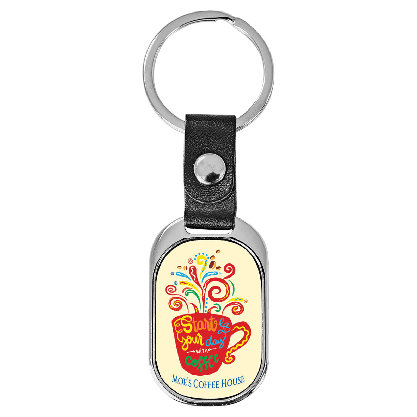 OVAL FULL COLOR KEYCHAIN