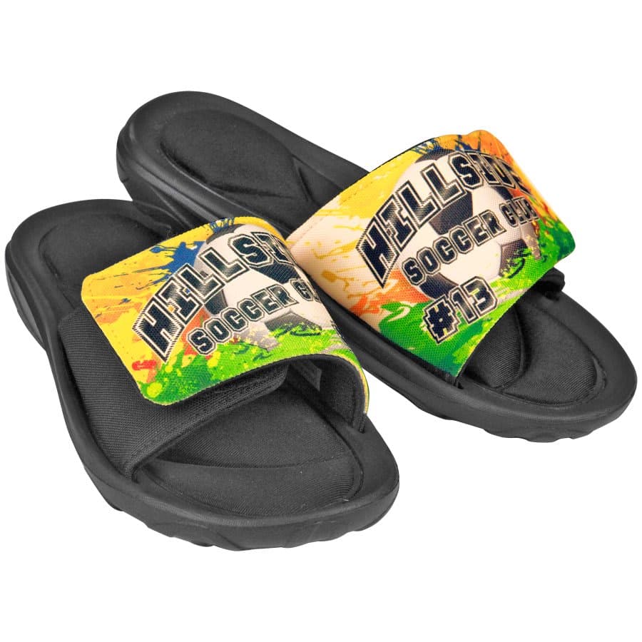 XL Slide-On Sandal with Memory Foam and Adjustable Strap