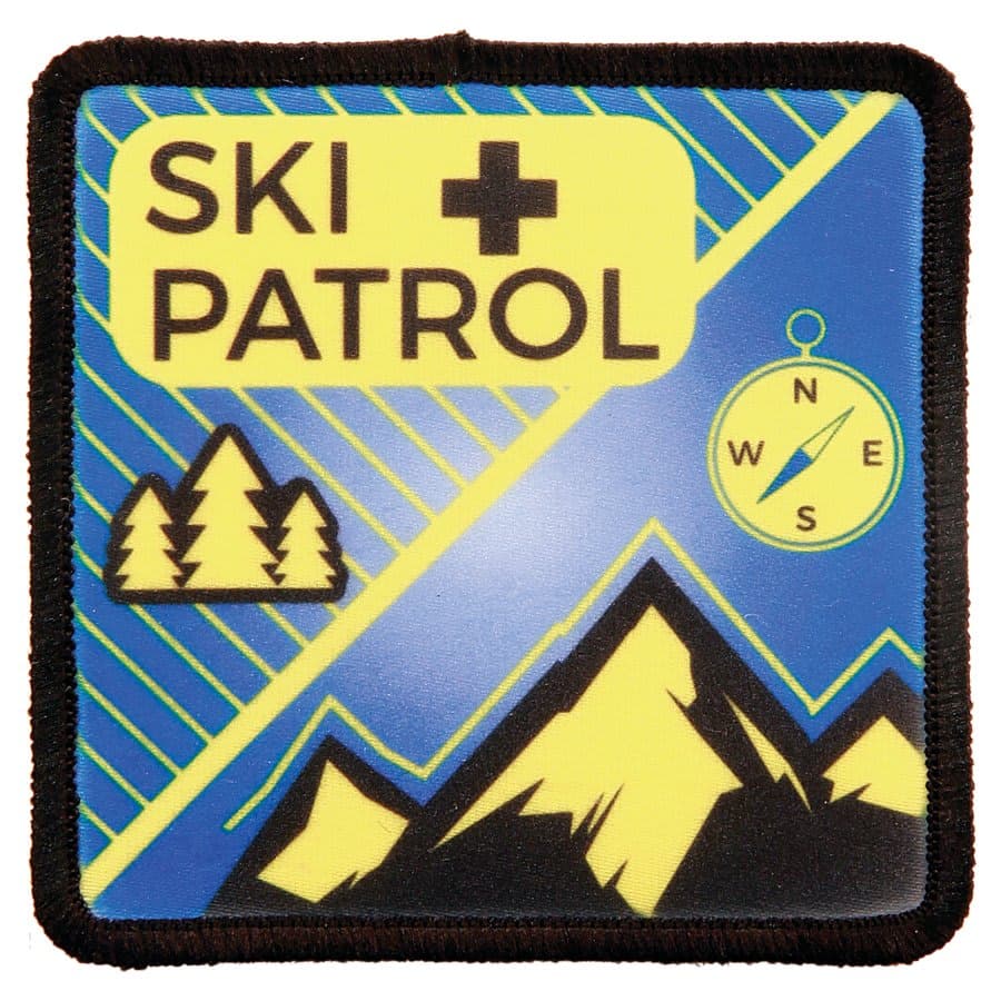 Square Patch with Black Stitched Border