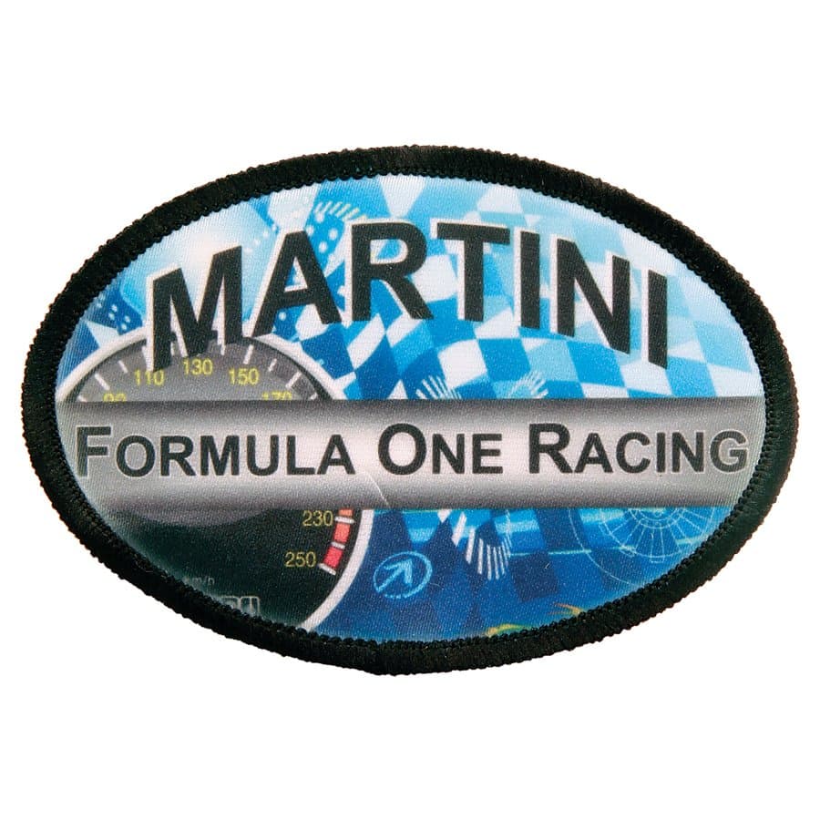 Oval Patch with Black Stitched Borders