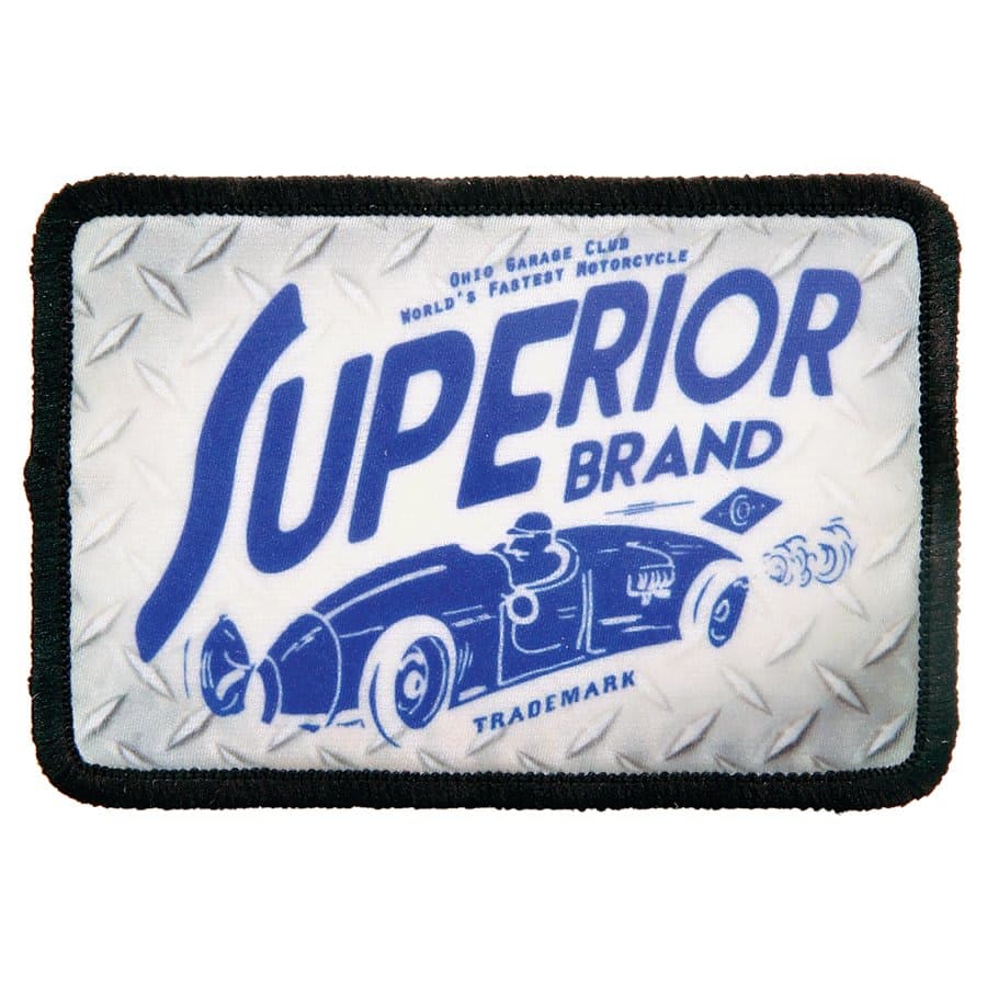Rectangle Patch with Black Stitched Border