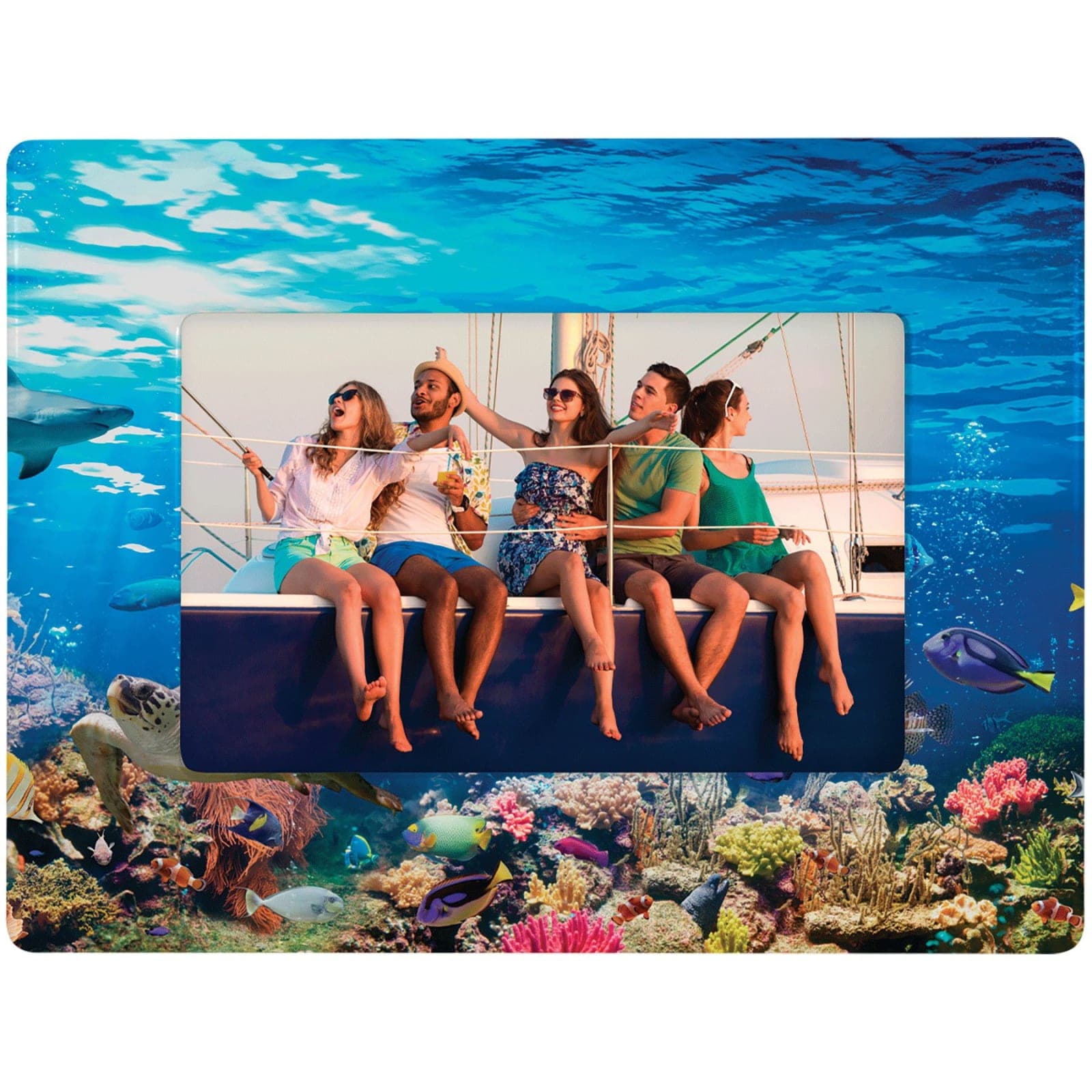 Gloss Ceramic Photo Frame-Holds 4x6 Photo