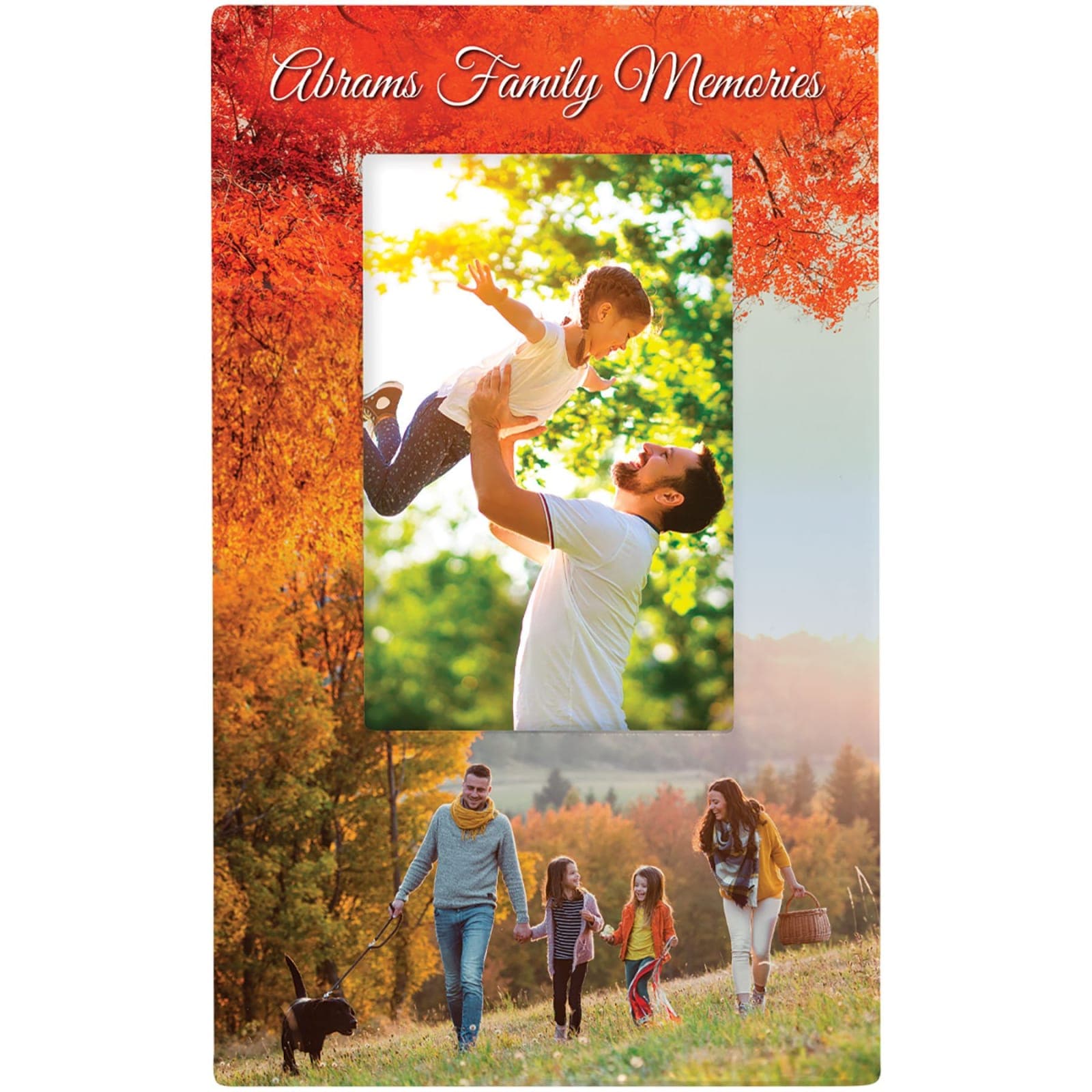 Gloss White Ceramic Frame holds 4" x 6" Photo