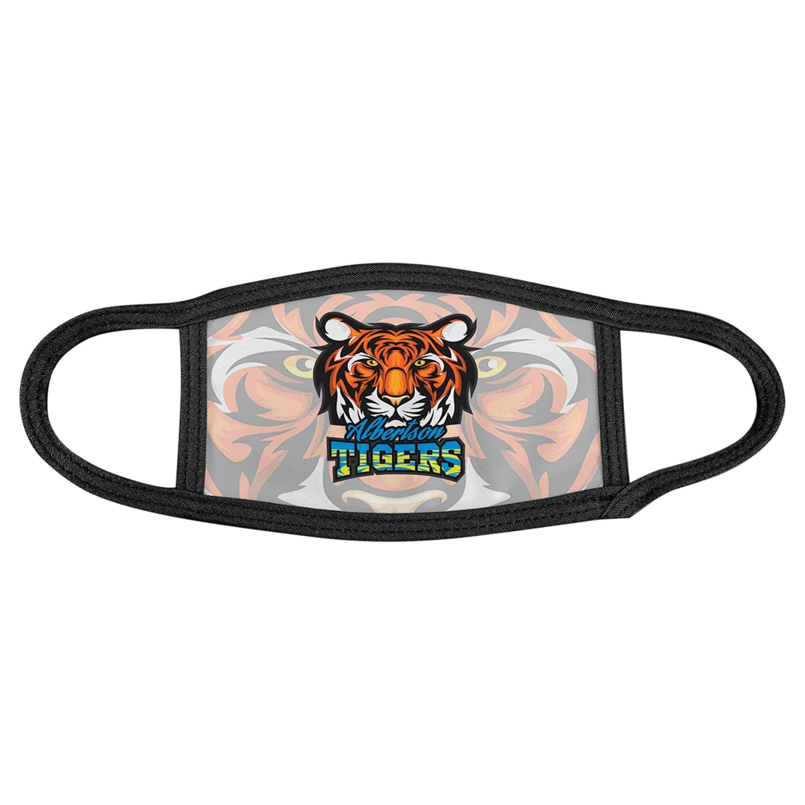2-Ply White W/Black Trim Child Size Face Mask