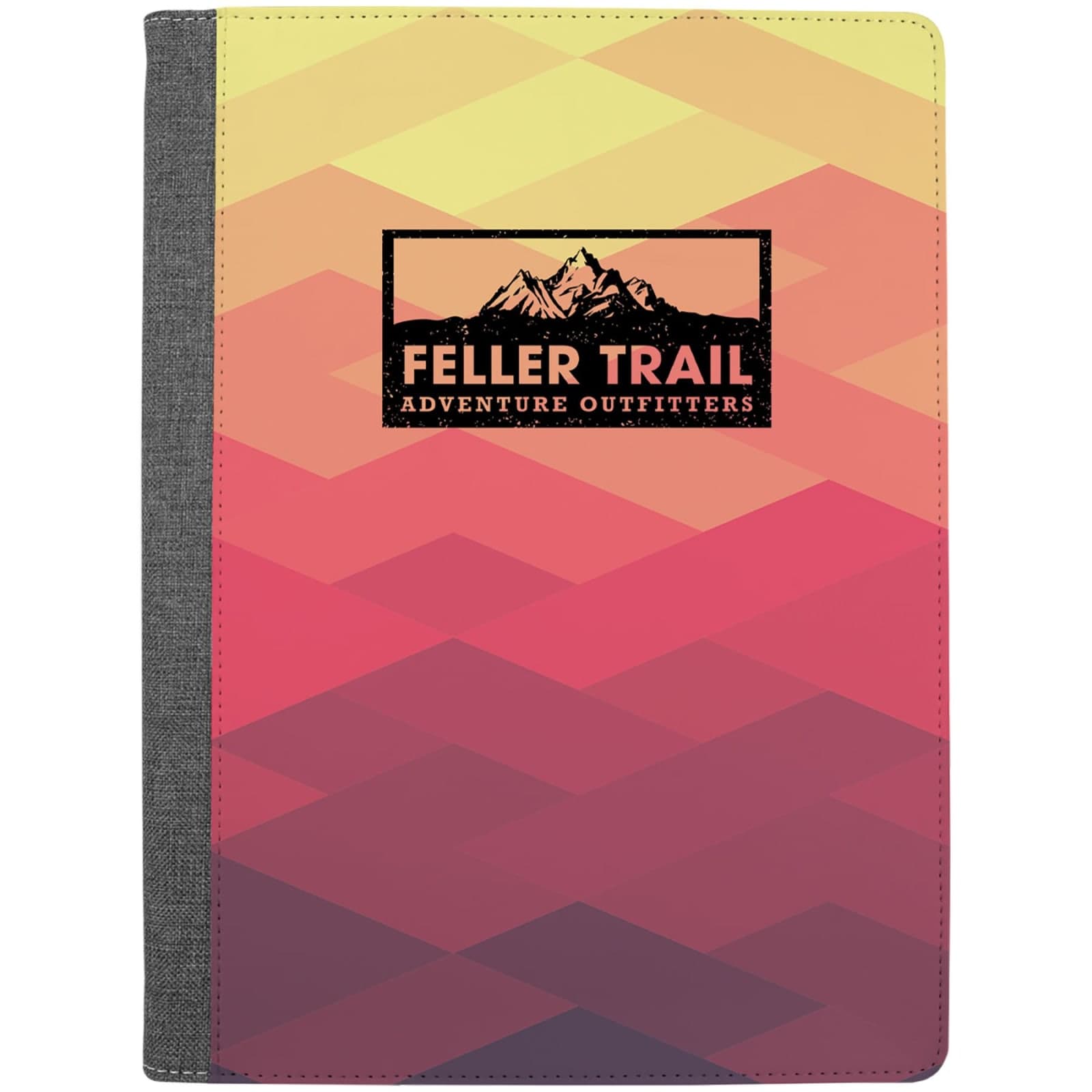 Gray Canvas Portfolio with Smooth Fabric Front