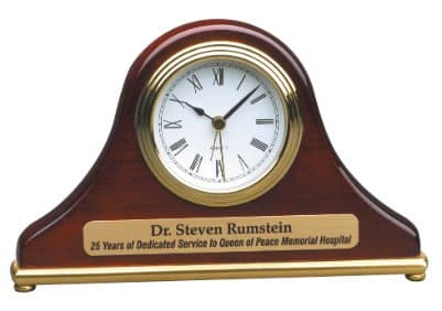 Rosewood Mantel Desk Clock