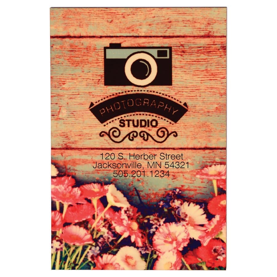 Gloss White Hardboard Rectangle Magnet