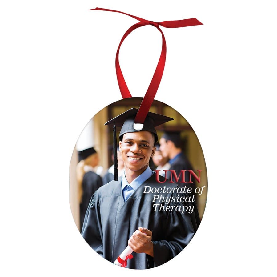 2-Sided Gloss Aluminum Oval Ornament
