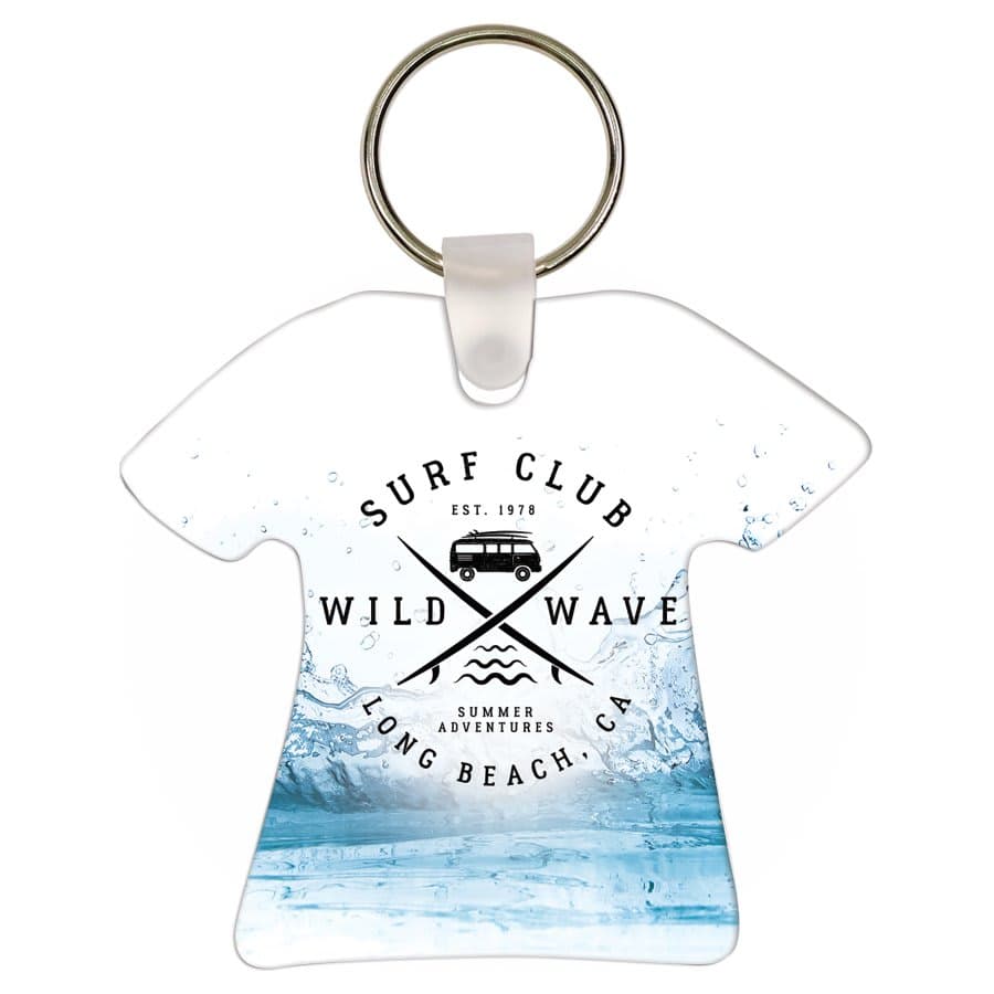 2-Sided Gloss Aluminum T-Shirt Keychain