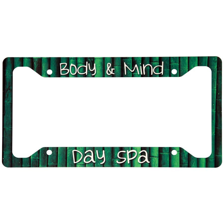 Gloss White Aluminum License Plate Frame