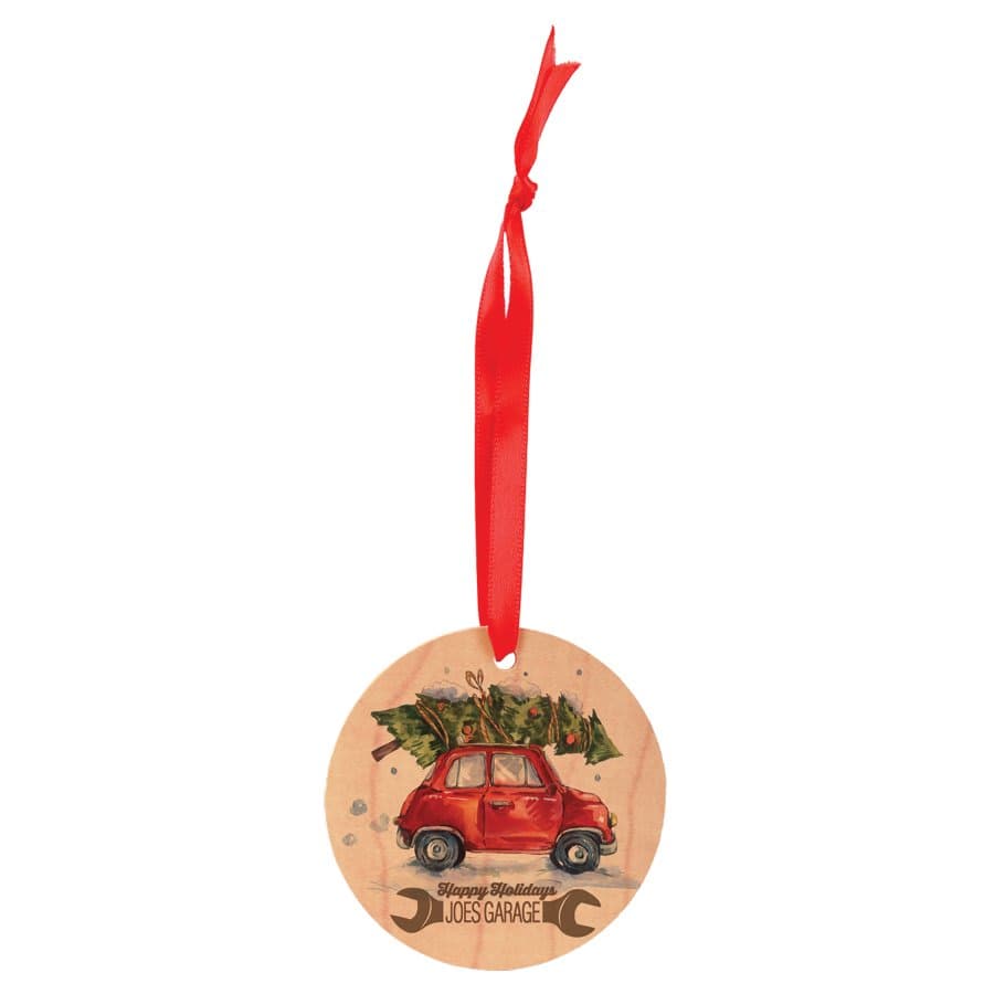 1-Sided Matte Maple Round Ornament