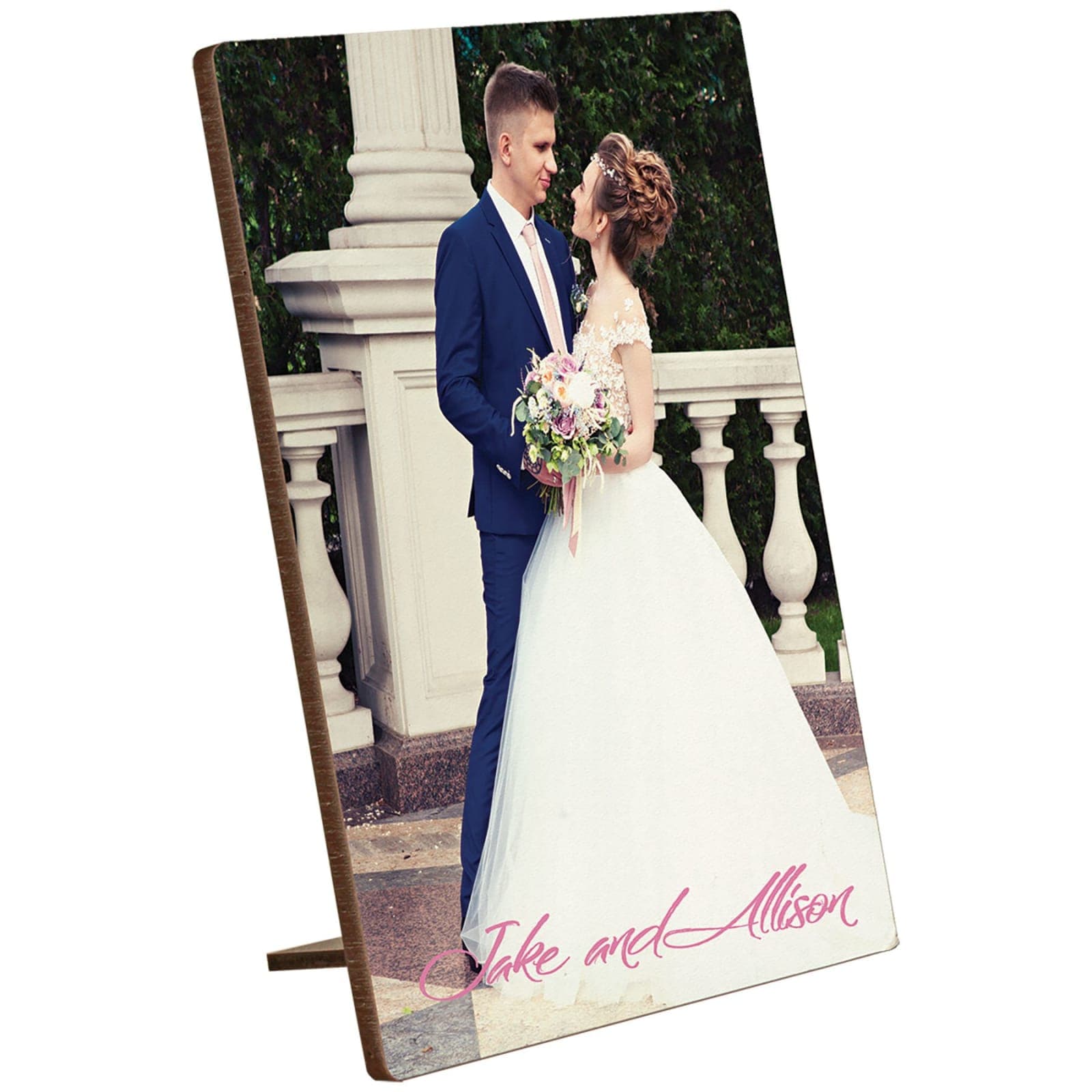 Textured Hardboard Photo Panel with Kickstand and Keyholes