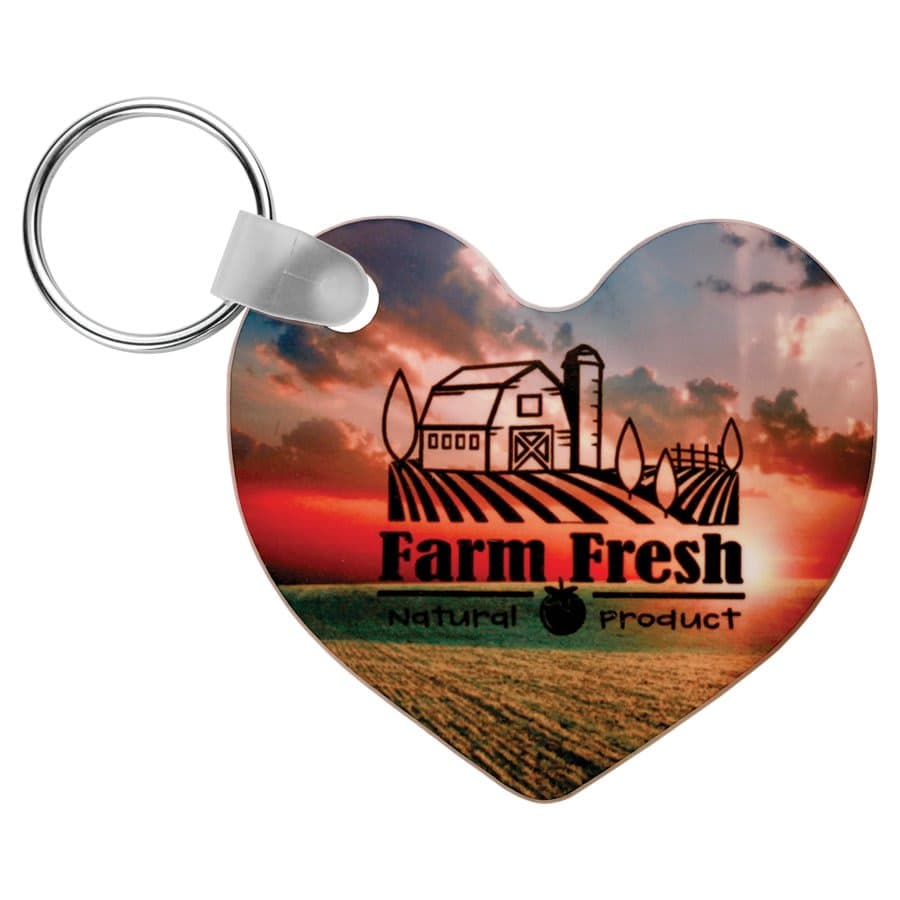 2-Sided Gloss Heart Keychain
