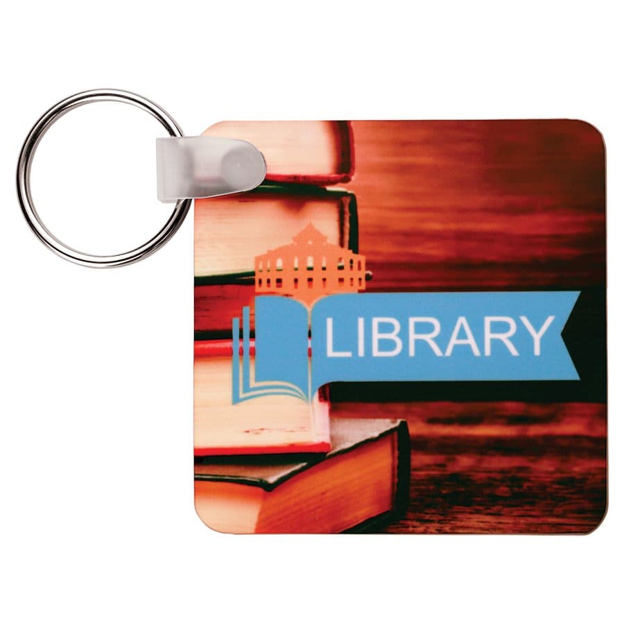 2-Sided Gloss Square Keychain