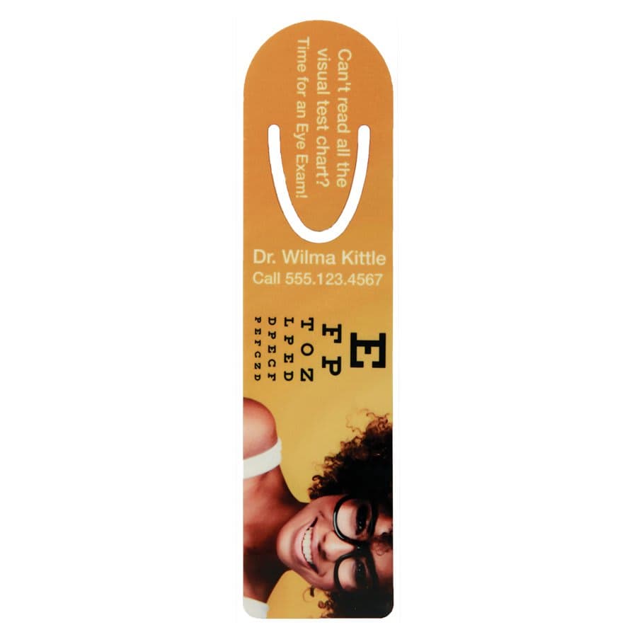 1-Sided White Gloss Aluminim Bookmark
